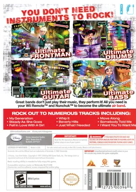 Ultimate Band box cover back